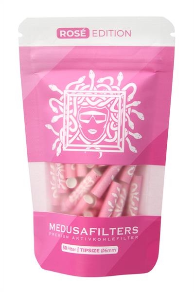 MEDUSA Aktiv-Cellulose-Filter ROSE EDITION ø 6mm Aktivkohlefilter, 50er Beutel